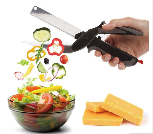 2 in 1 Stainless Steel Kitchen Knife and Vegetable Slicer